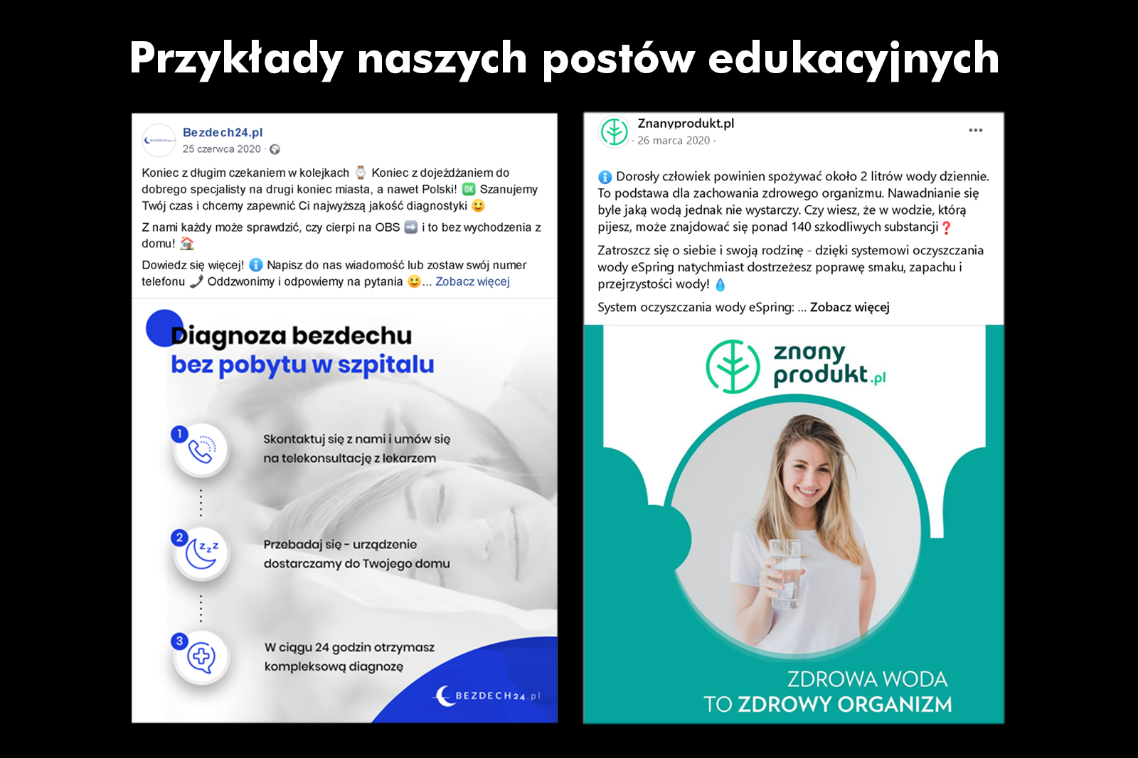 Przykłady naszych postów edukacyjnych